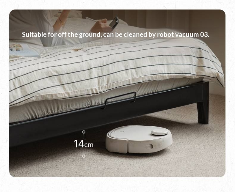 Rubberwood Solid Wood Bed — Modern Minimalist Black Design with Soft Headboard