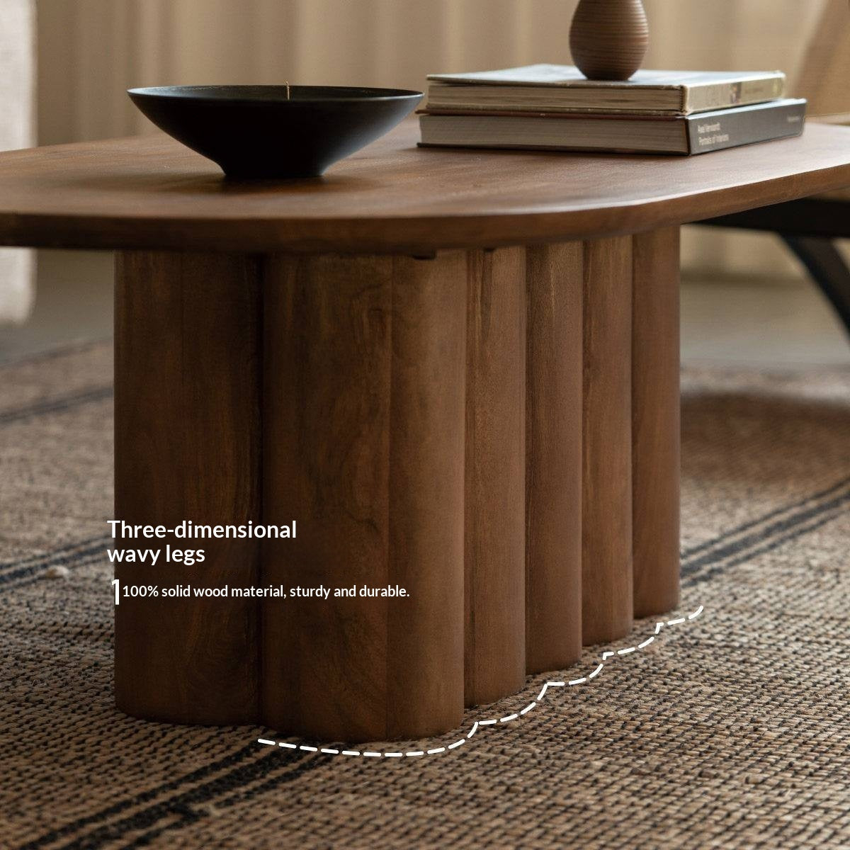 Mango Solid Wood Wabi Sabi Style Coffee Table