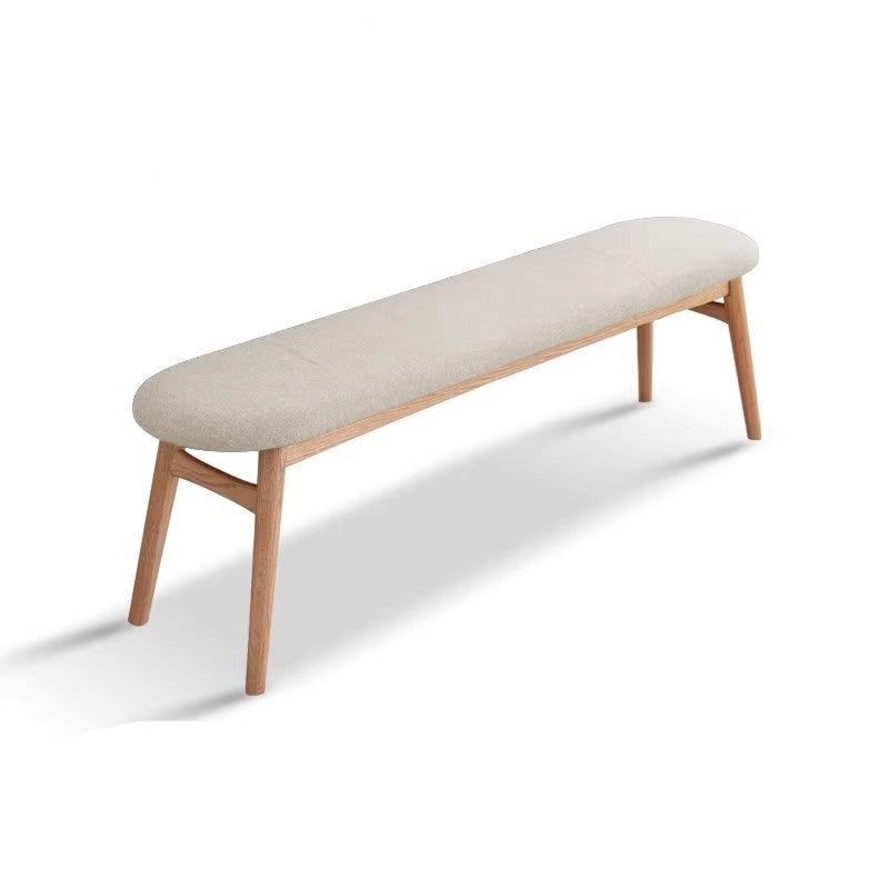 Oak solid wood long soft package bench