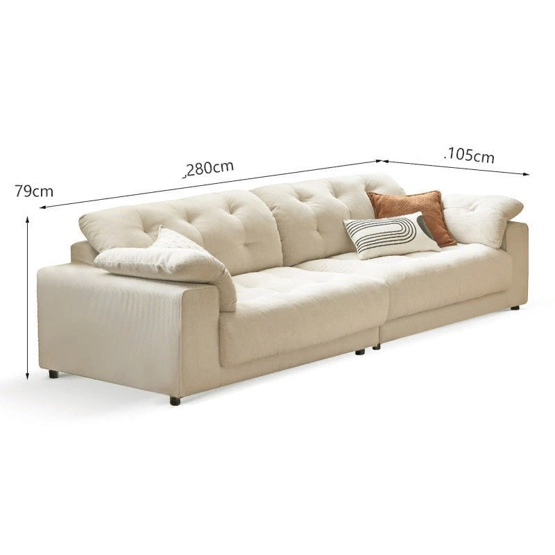 White fabric on sale sofa set