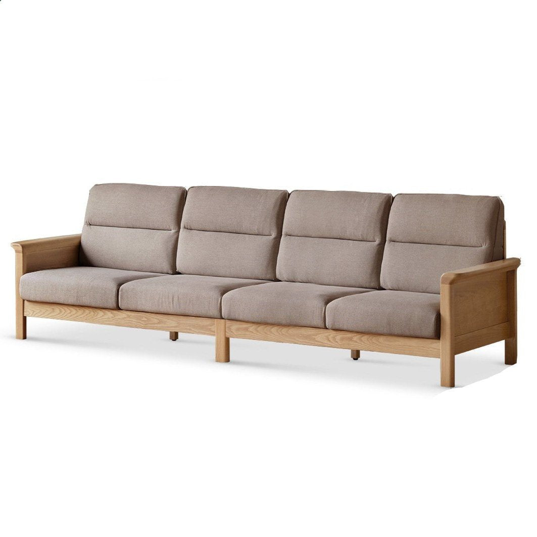 Ash Solid Wood Modern High Back Sofa