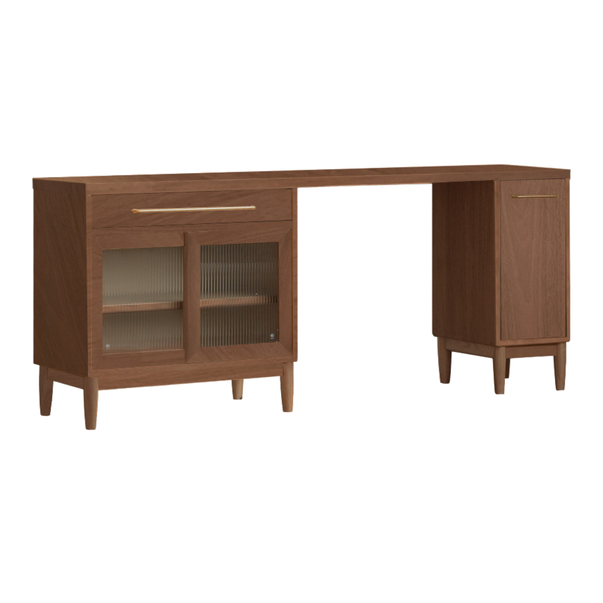 Cherry, Oak Solid Wood, Solid RubberWood Japanese Style Buffet Cabinet
