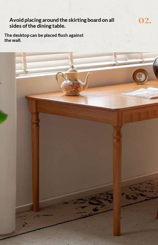 Cherry Solid Wood American Retro Dining Table