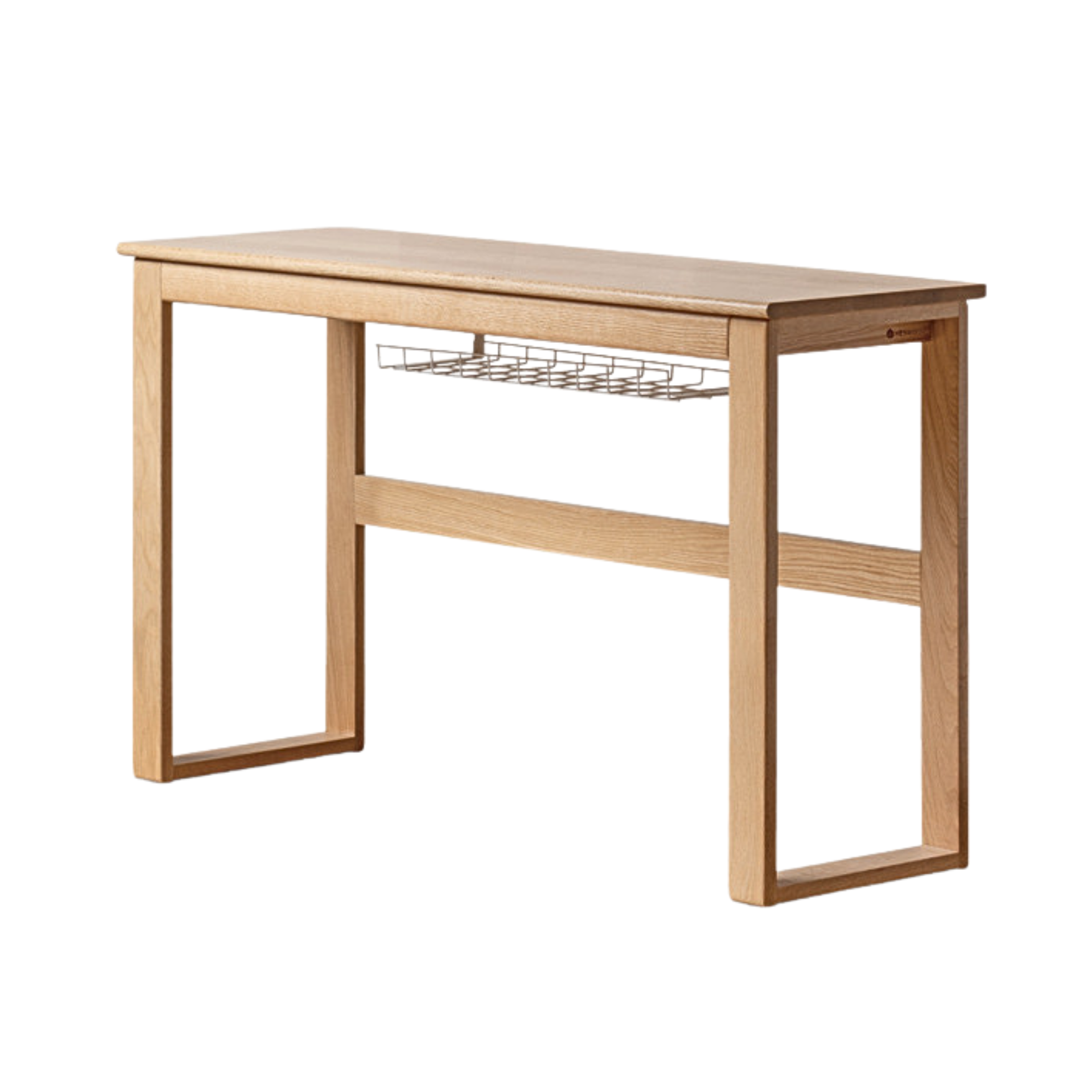 Oak, Poplar Solid wood long narrow desk: