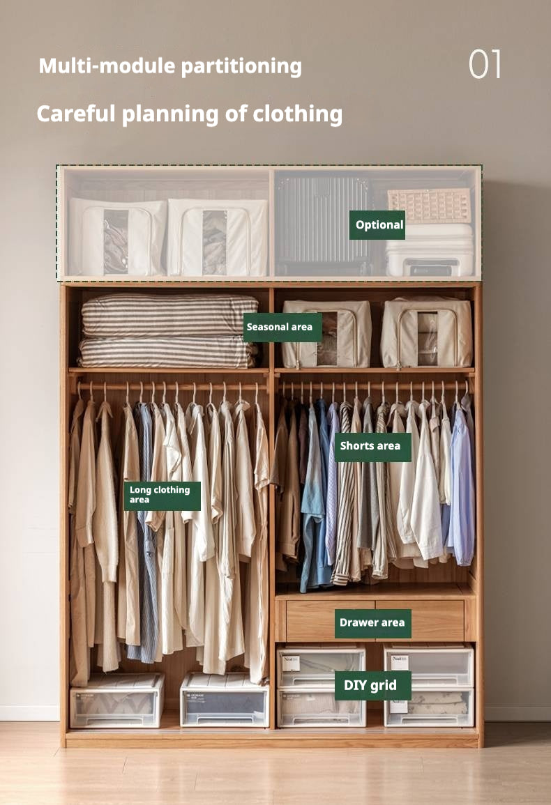 Oak, Ash Solid Wood Wardrobe Sliding Door.