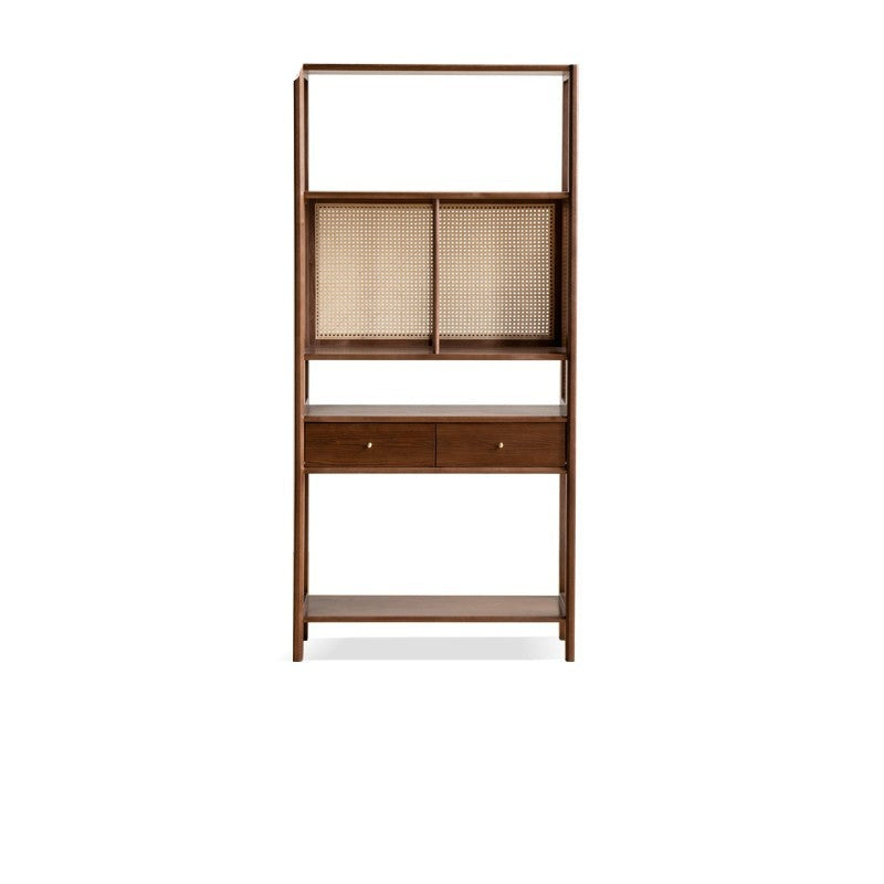 North American Black Walnut, Ash solid wood bookshelf display cabinet simple bookcase<