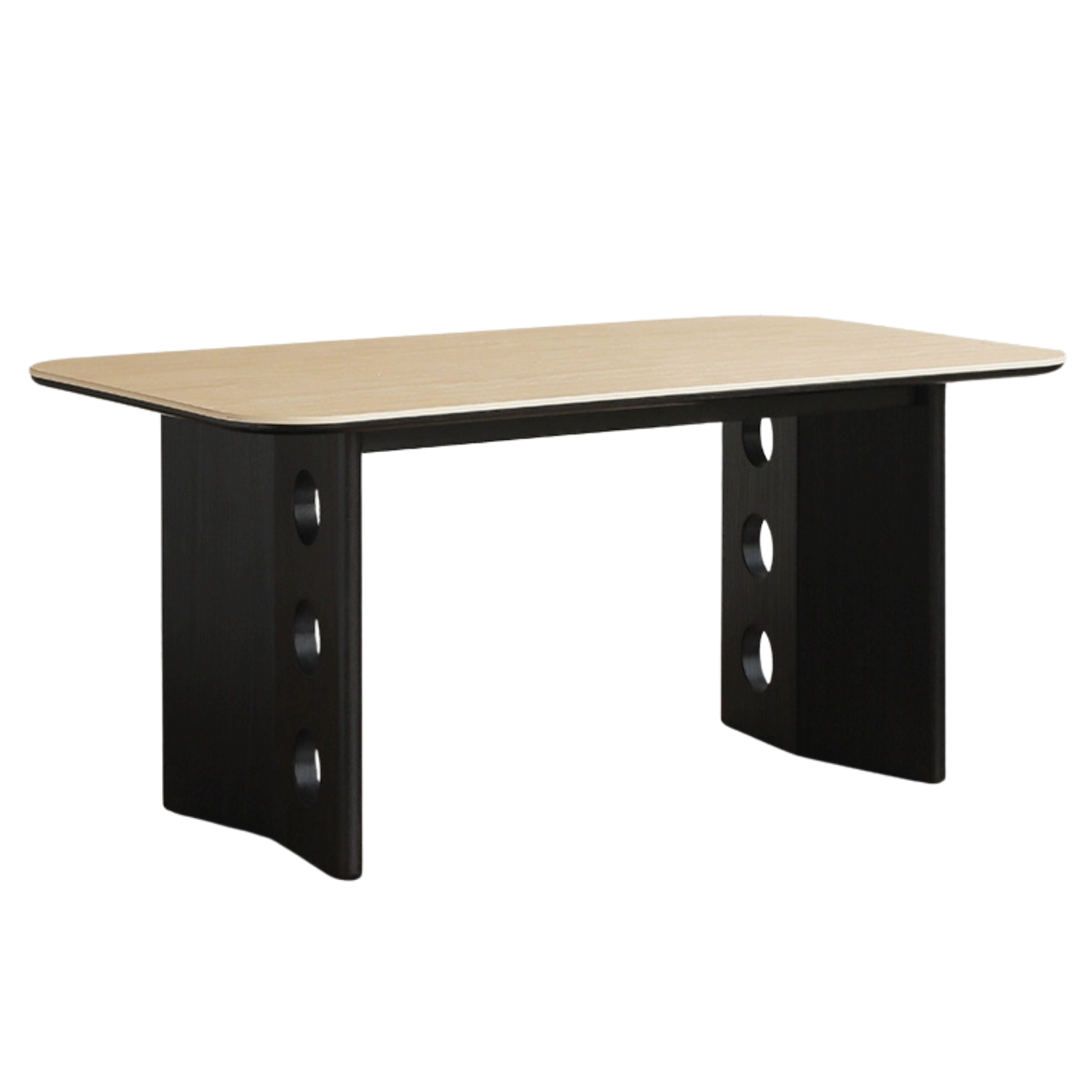 Ash, Oak Solid Wood Medieval Style Rock Plate Retro Dining Table