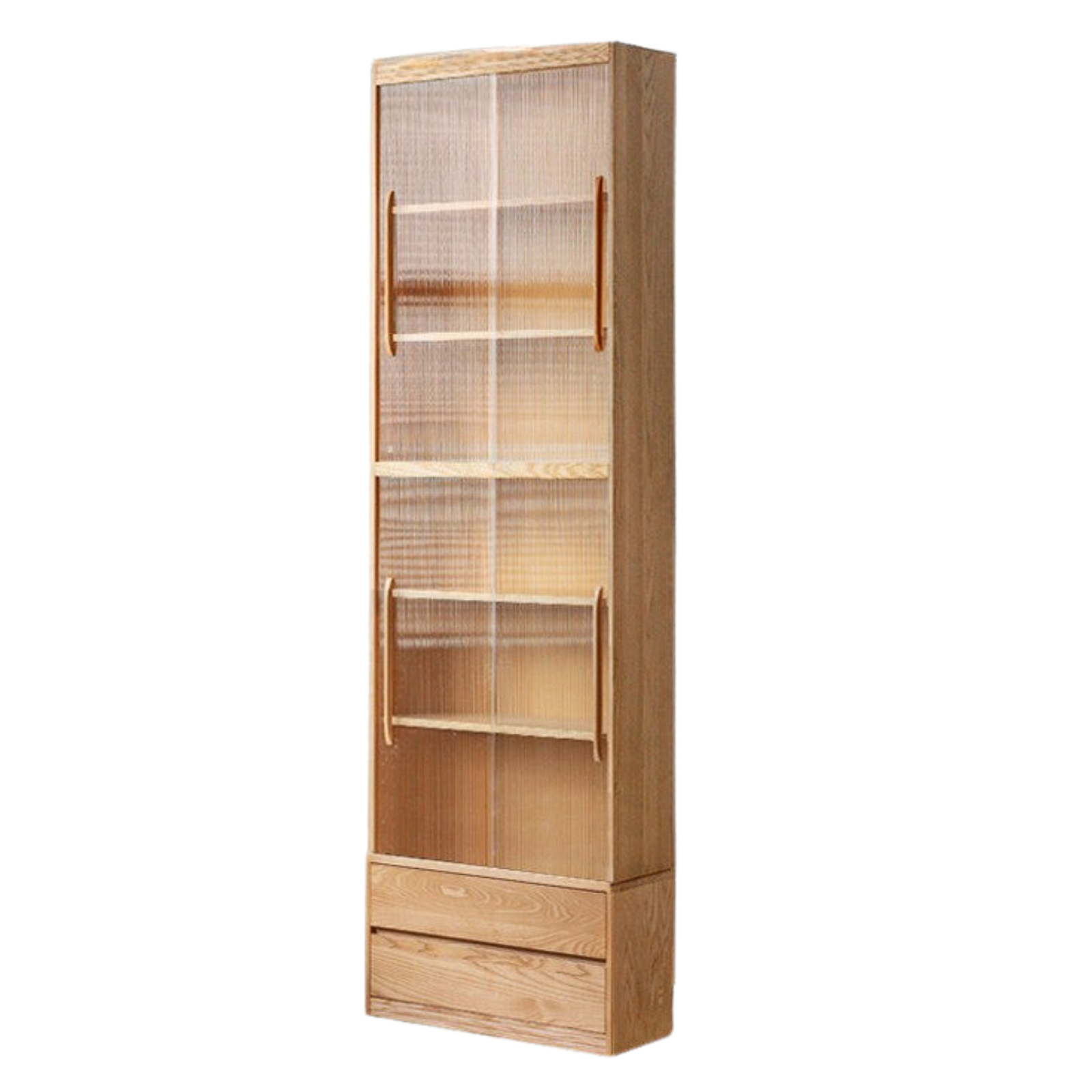 Ash, Oak Solid Wood Modern Combination Bookcase Integrated Card Seat