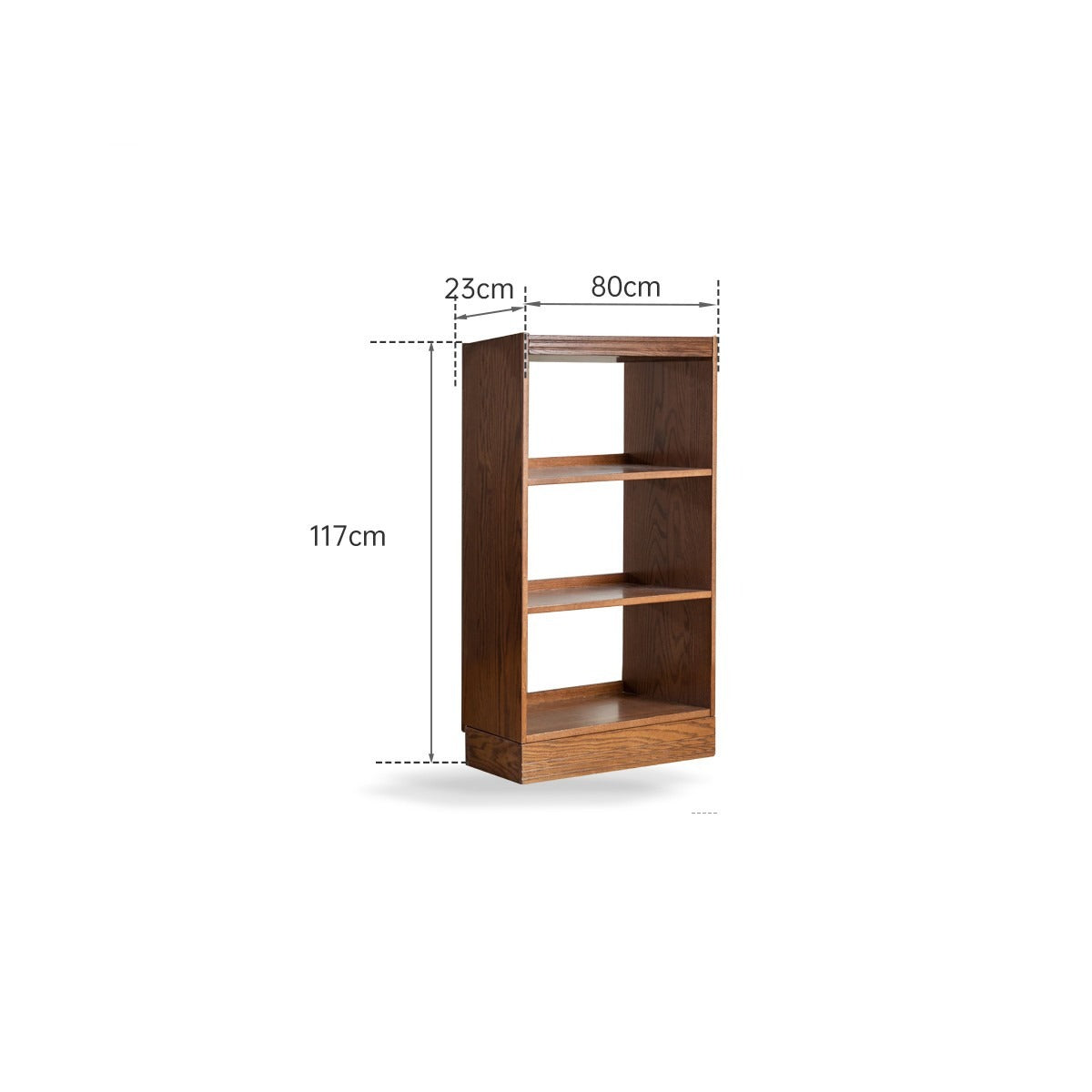 Oak solid wood bookshelf floor rack storage full wall bookcase<