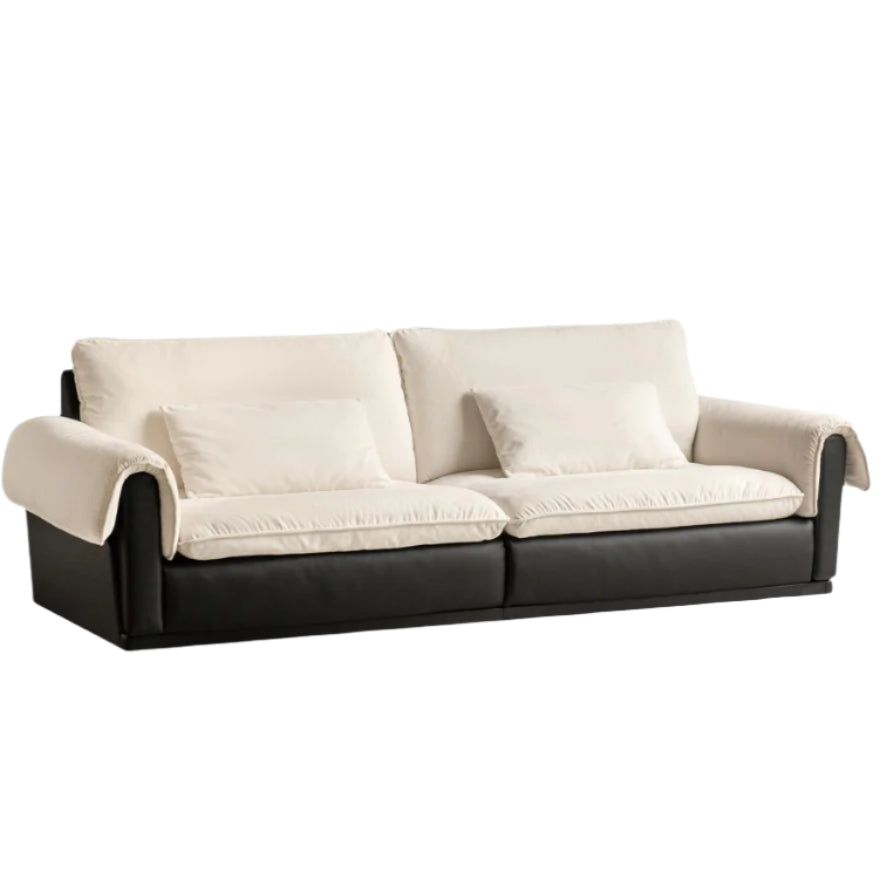 Chenille & Eco-Cloud Leather Sofa