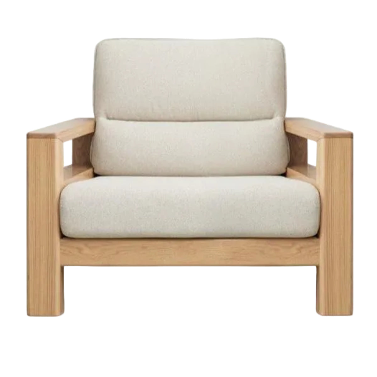 Ash, Black Walnut Solid Wood Oversized Sofa