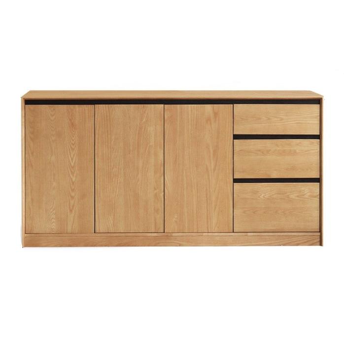 Ash Solid Wood Modern Floor Storage Sideboard