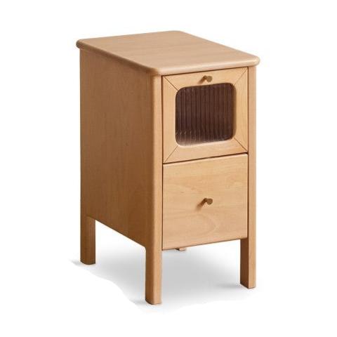 Beech solid wood ultra-narrow nightstand