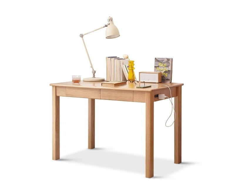 Oak solid wood modern home office desk"