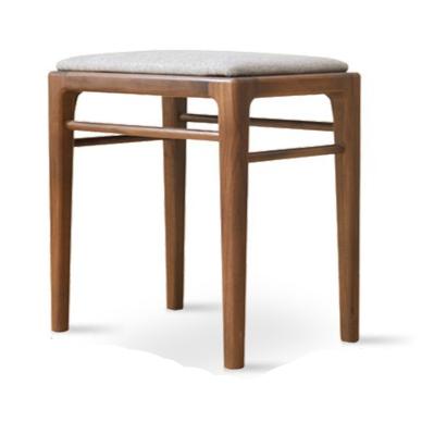 Ash solid wood Nordic soft makeup stool