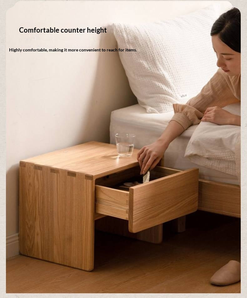 Ash Solid Wood Smart Modern Nightstand