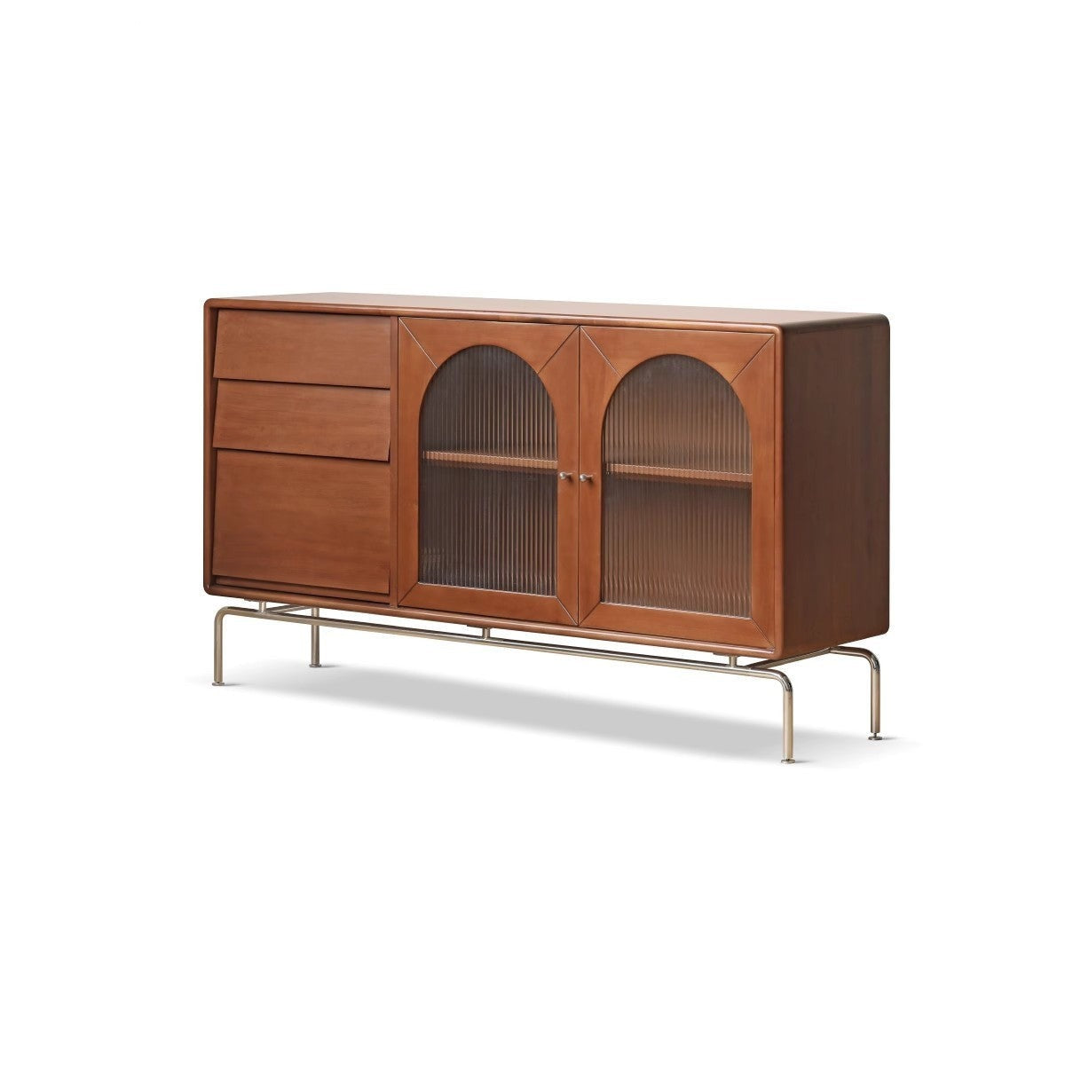 Polar solid wood sideboard French retro glass cabinet "