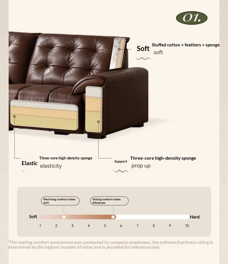 Genuine Leather American Retro High-Back Sofa with Checkerboard Black Bear Pattern