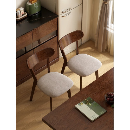 Oak Solid Wood Upholstered Dining Chair
