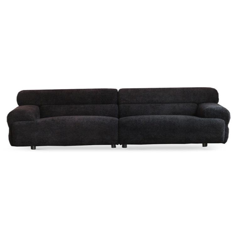 Fabric Sofa French Retro Three-seat Straight Sofa