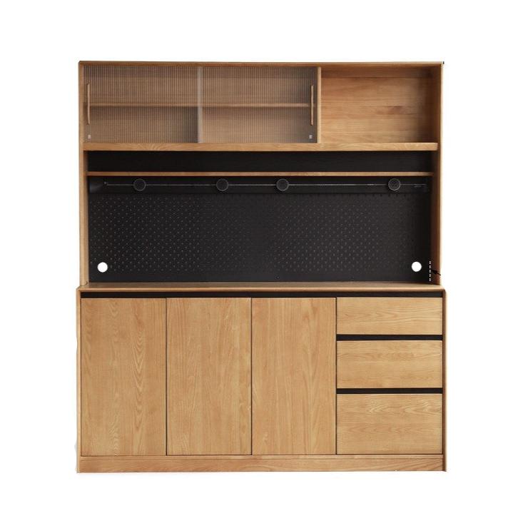 Ash Solid Wood Modern Floor Storage Sideboard