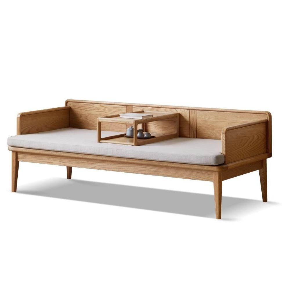 Oak solid wood sofa dual-purpose sofa bed