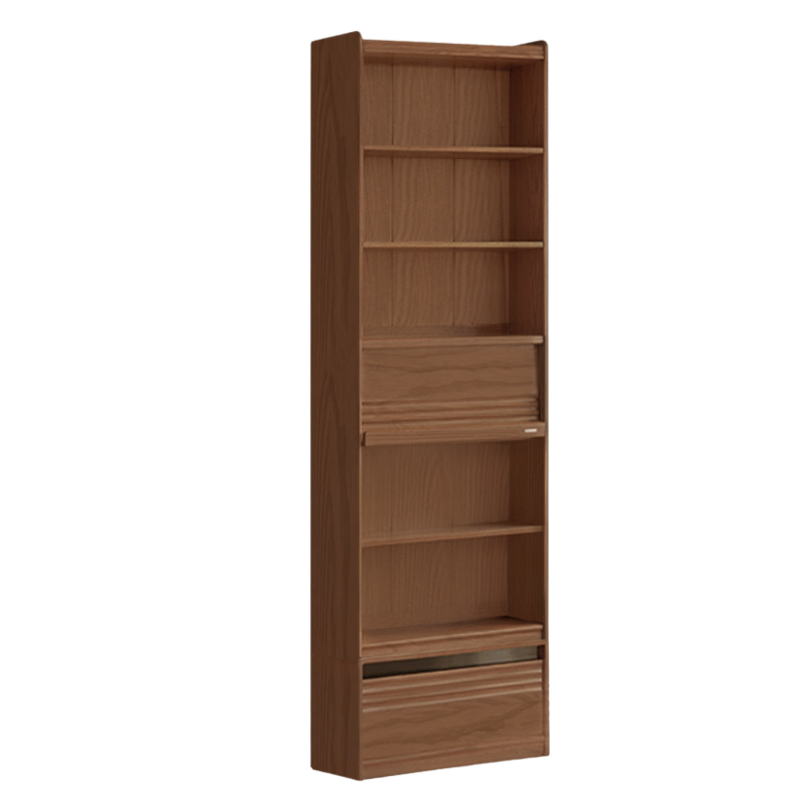 Black Walnut, Sandalwood, Oak, Ash Solid Wood Combination Bookcase with Floor Display and Luxury Storage