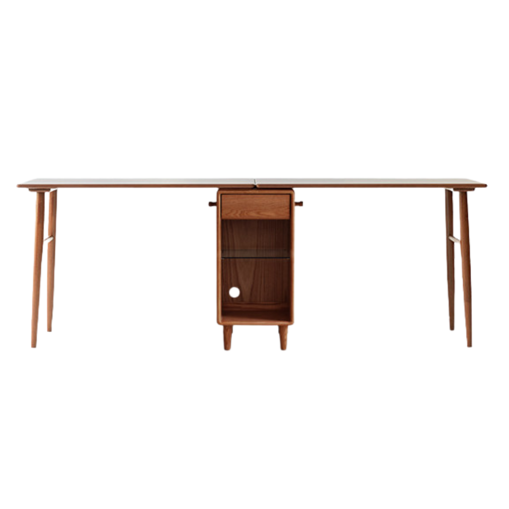Oak, Solid Rubberwood Double Office Desk