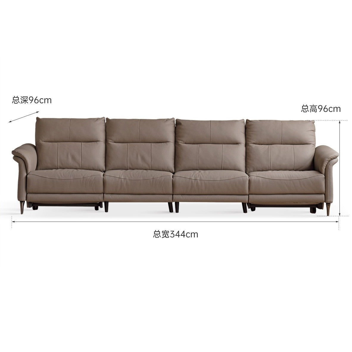 First Layer Leather Multifunctional Electric Telescopic Sofa