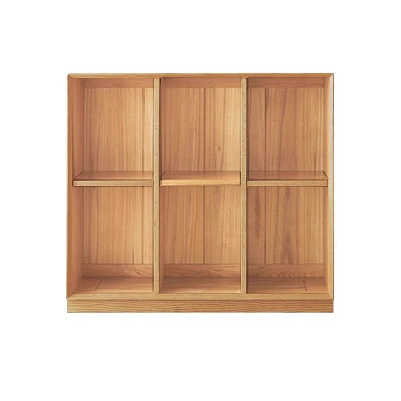 Oak Solid Wood Bookcase Glass Sliding Door Side Storage Cabinet Free Combination "