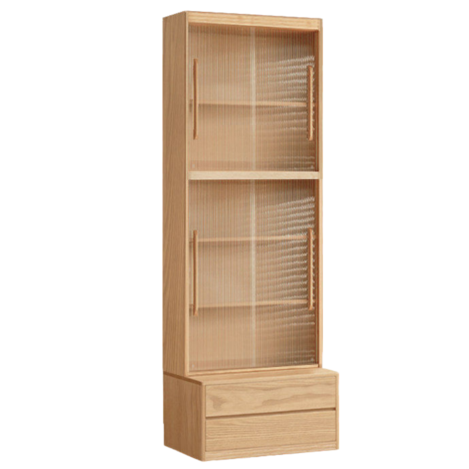 Ash, Oak Solid Wood Modern Combination Bookcase Integrated Card Seat