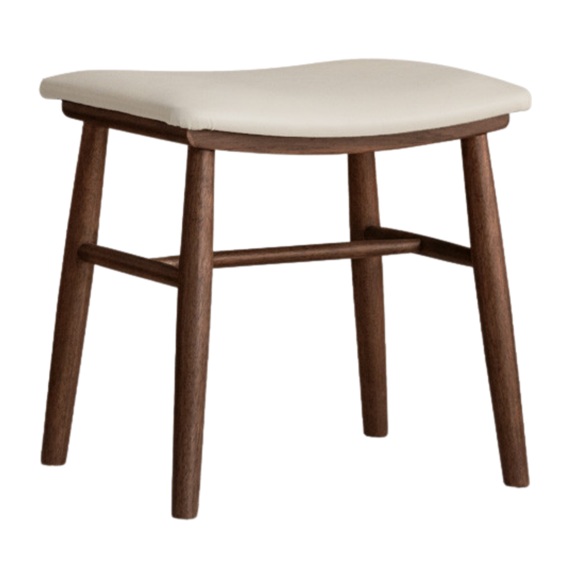 Black Walnut, Oak Solid Wood, Sandalwood Square Makeup Stool