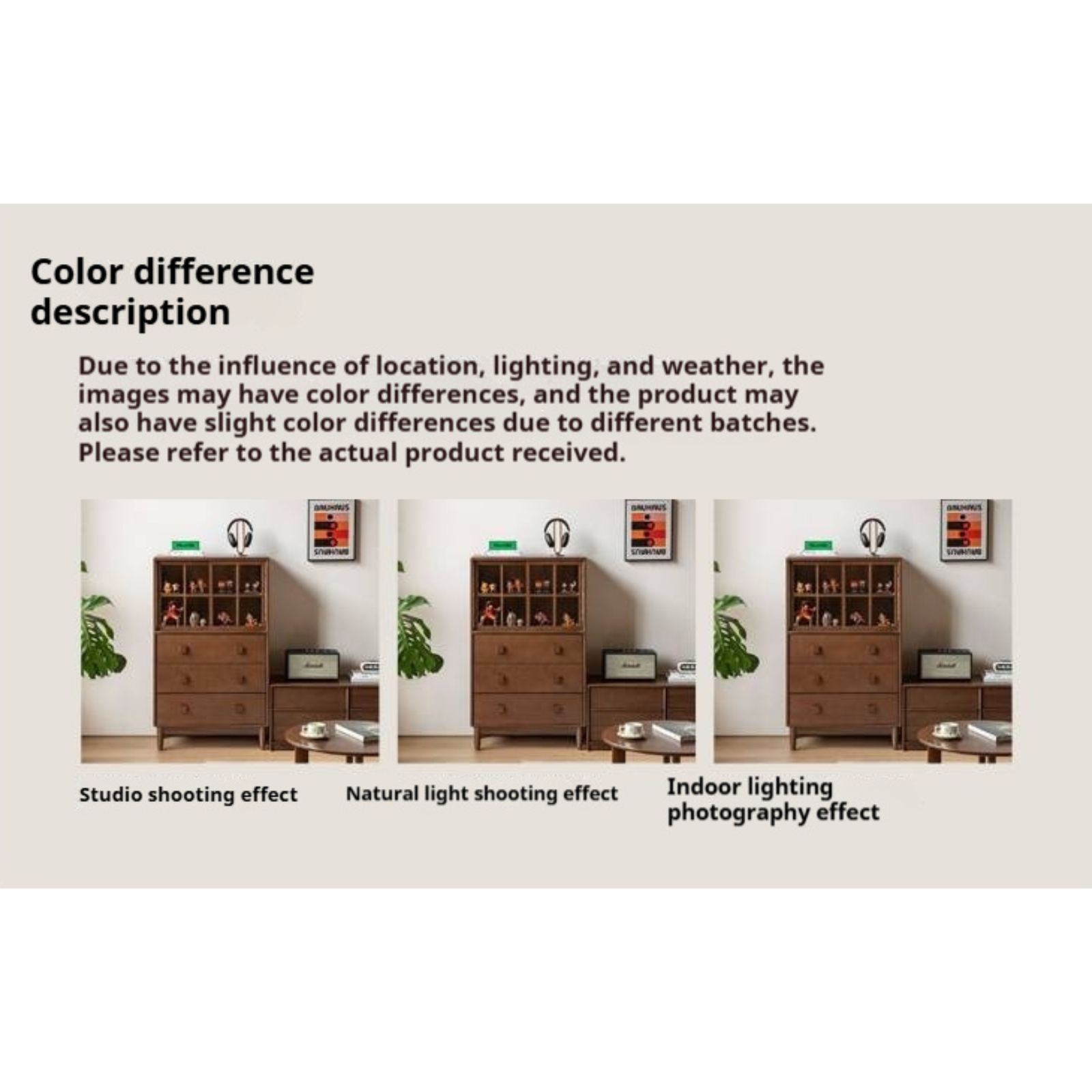 Beech Solid Wood Modern Side Cabinet
