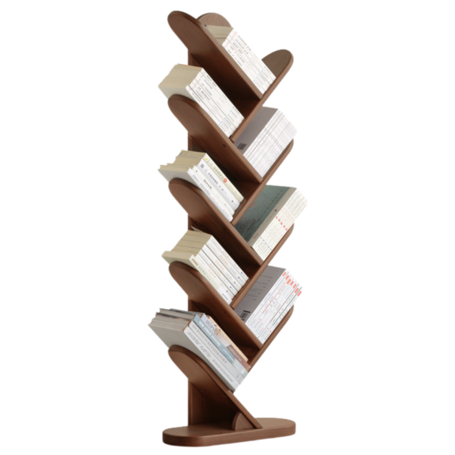 Black Walnut, South American Walnut Solid Wood Bookshelf Storage Rack