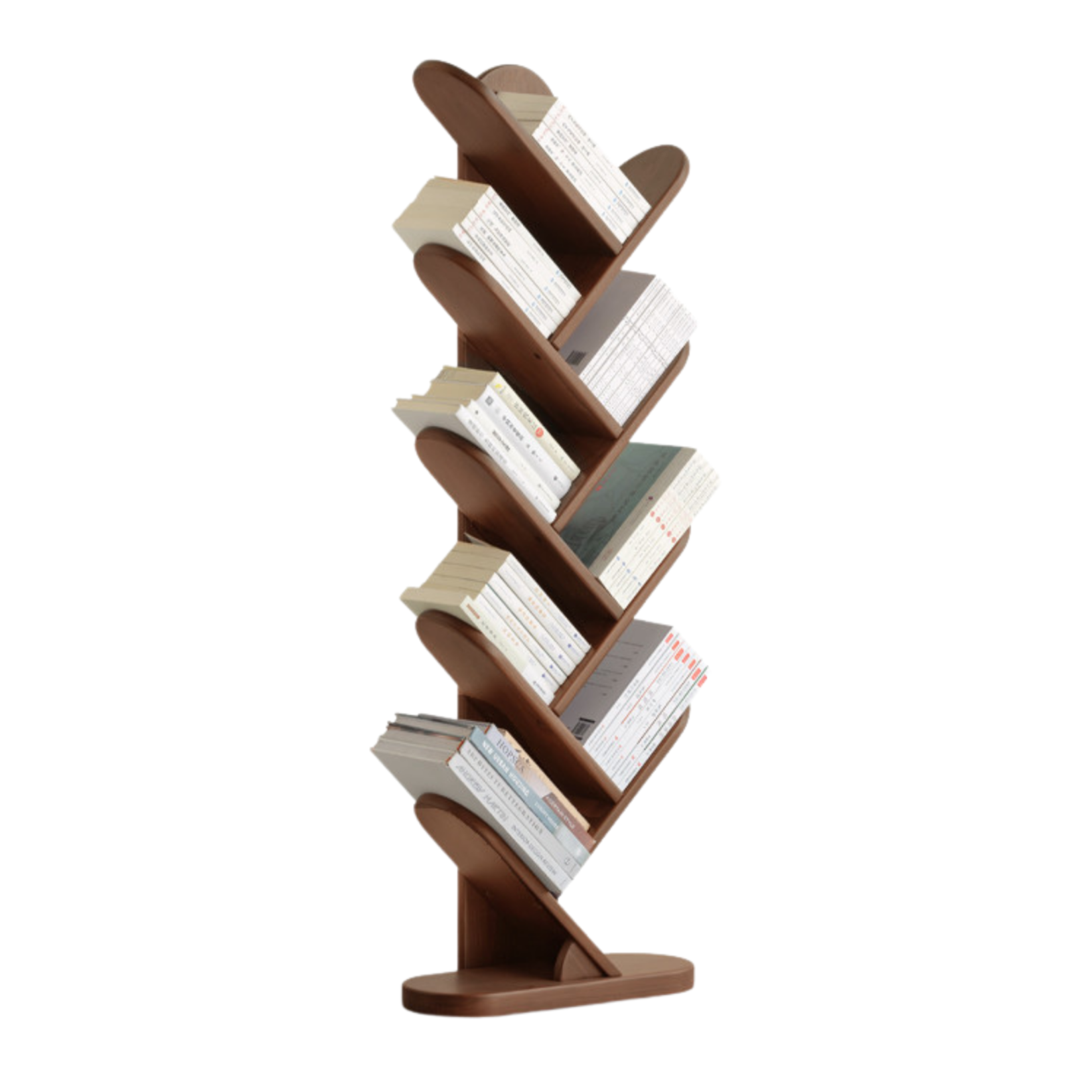 Black Walnut, South American Walnut Solid Wood Bookshelf Storage Rack