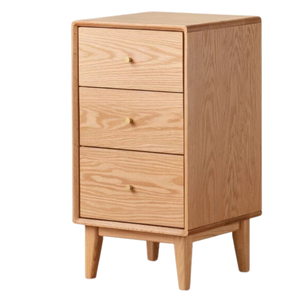 Oak, Beech Solid Wood Side Cabinet, Multi-Functional Storage