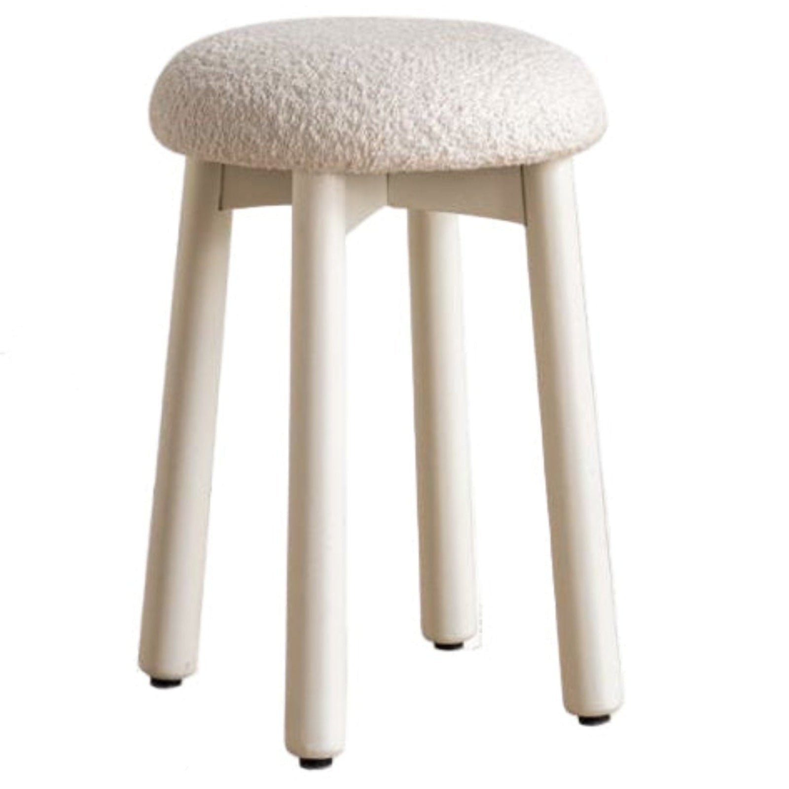 Solid Rubberwood Modern Soft Makeup Stool