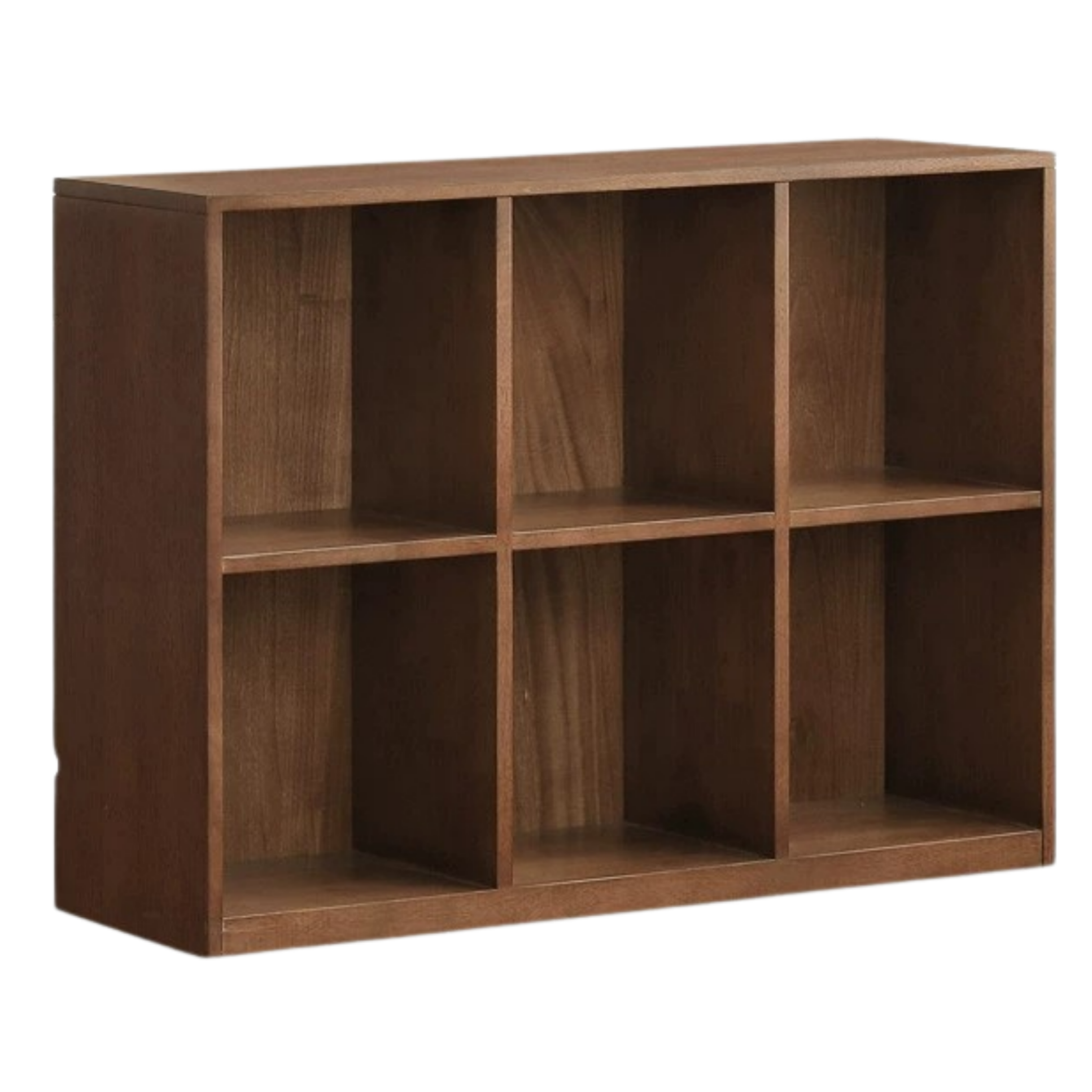 Solid Rubberwood Wall-Mounted Combination Bookcase
