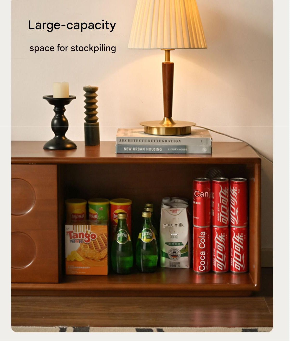 Poplar Solid Wood Medieval Style Retro TV Cabinet.