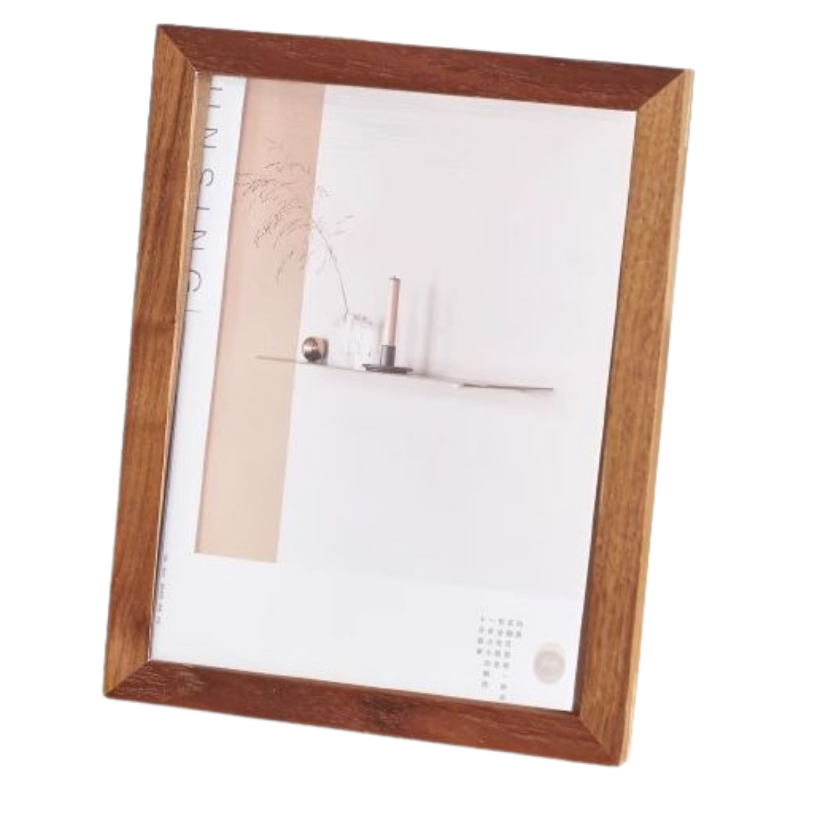 Beech, Black Walnut Solid Wood Nordic Freeze Frame Photo