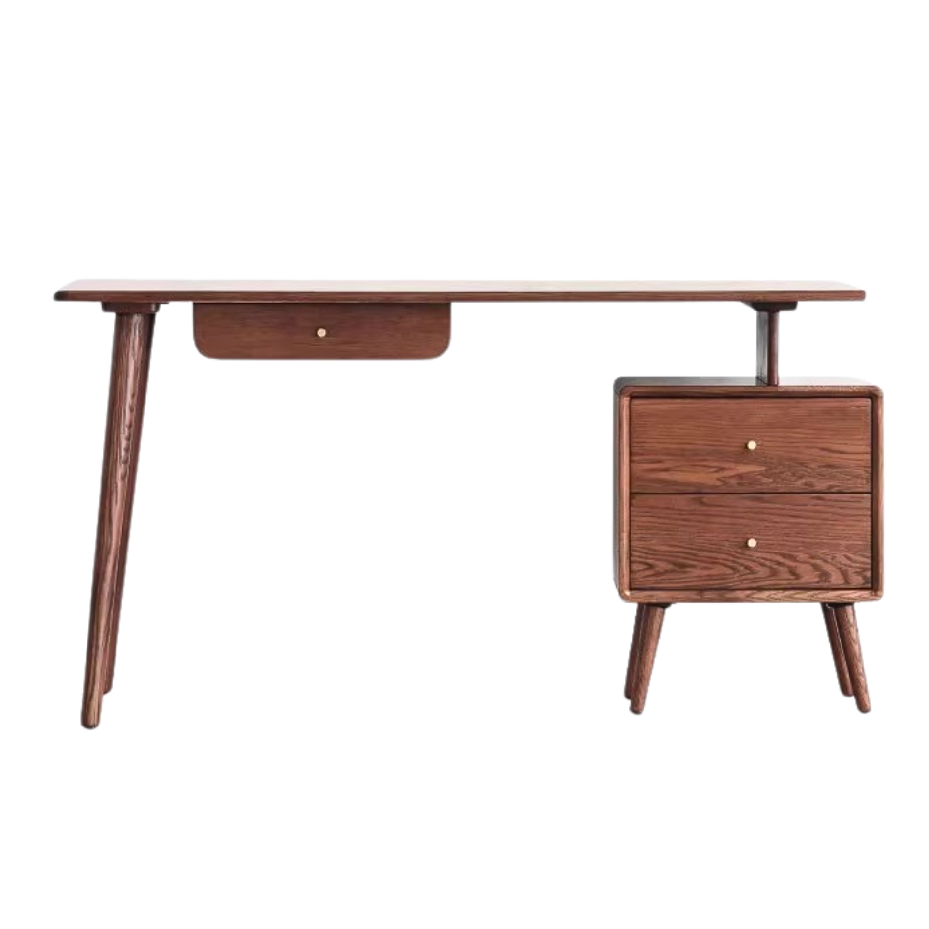 Oak Solid Wood Corner Modern Telescopic Desk-