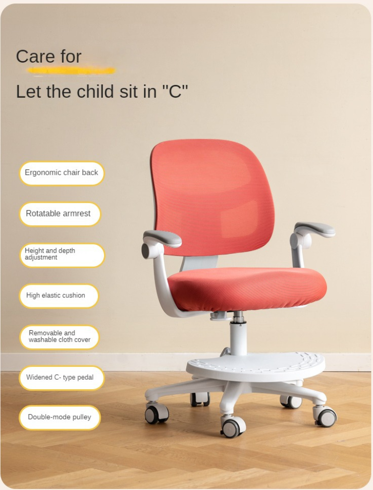 Kids Lifted and Adjusted Chair.