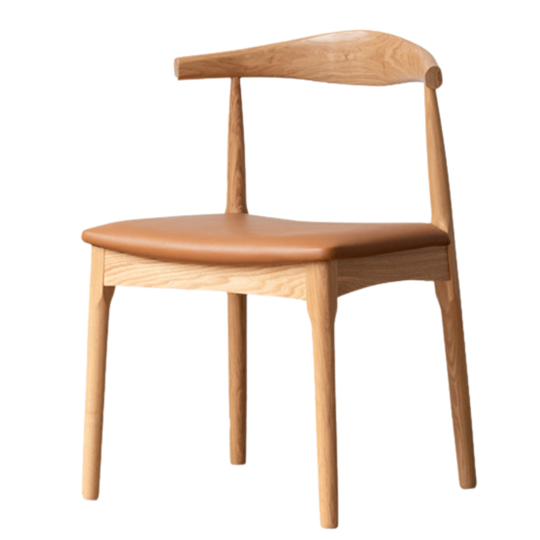 2-4 pcs set Ash, Oak Solid Wood -Horn Chair