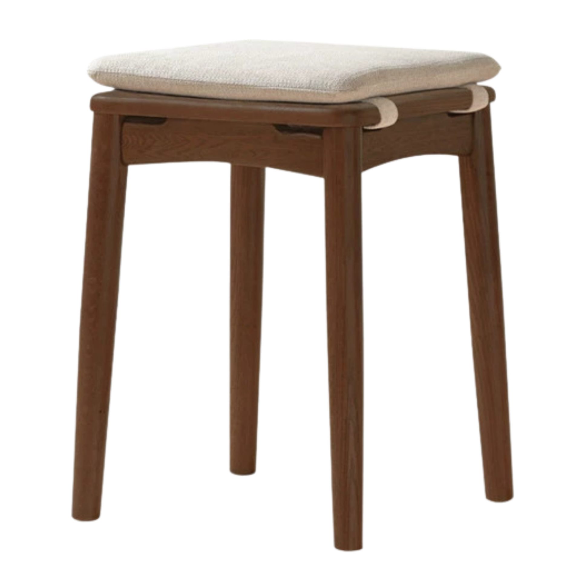 4 pcs -Oak Solid Wood Square Stool