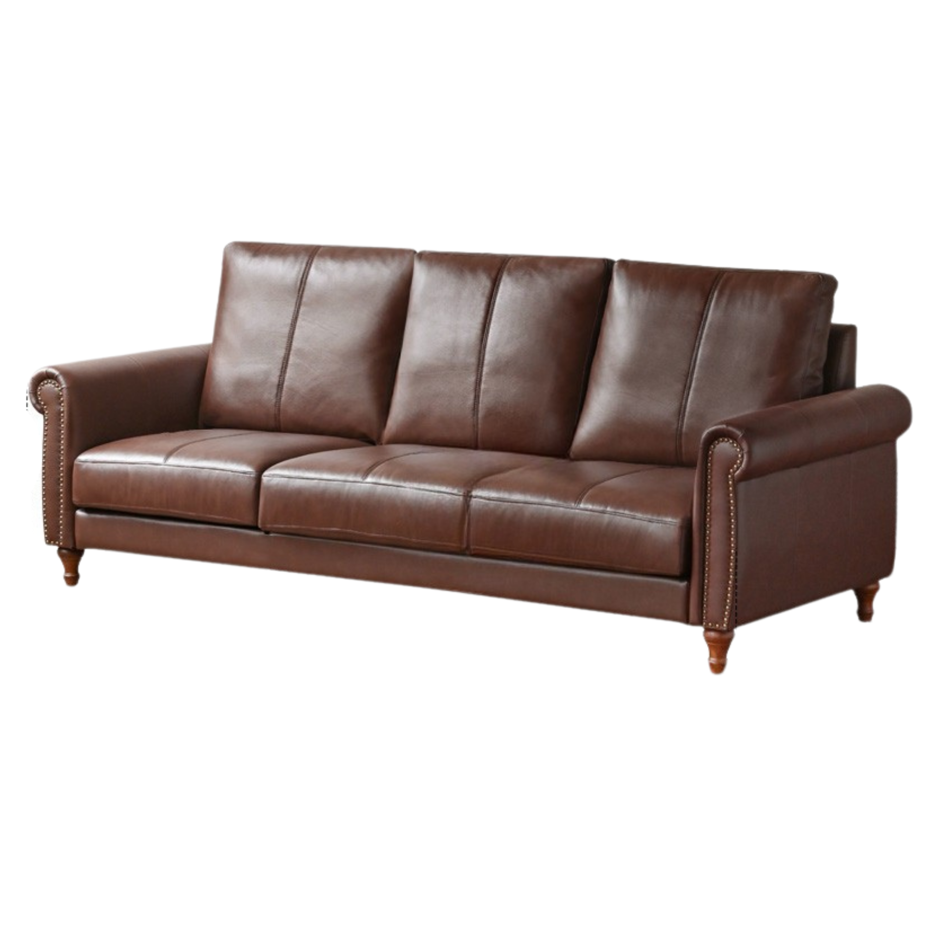Genuine Leather Sofa Living Room American Retro Sofa