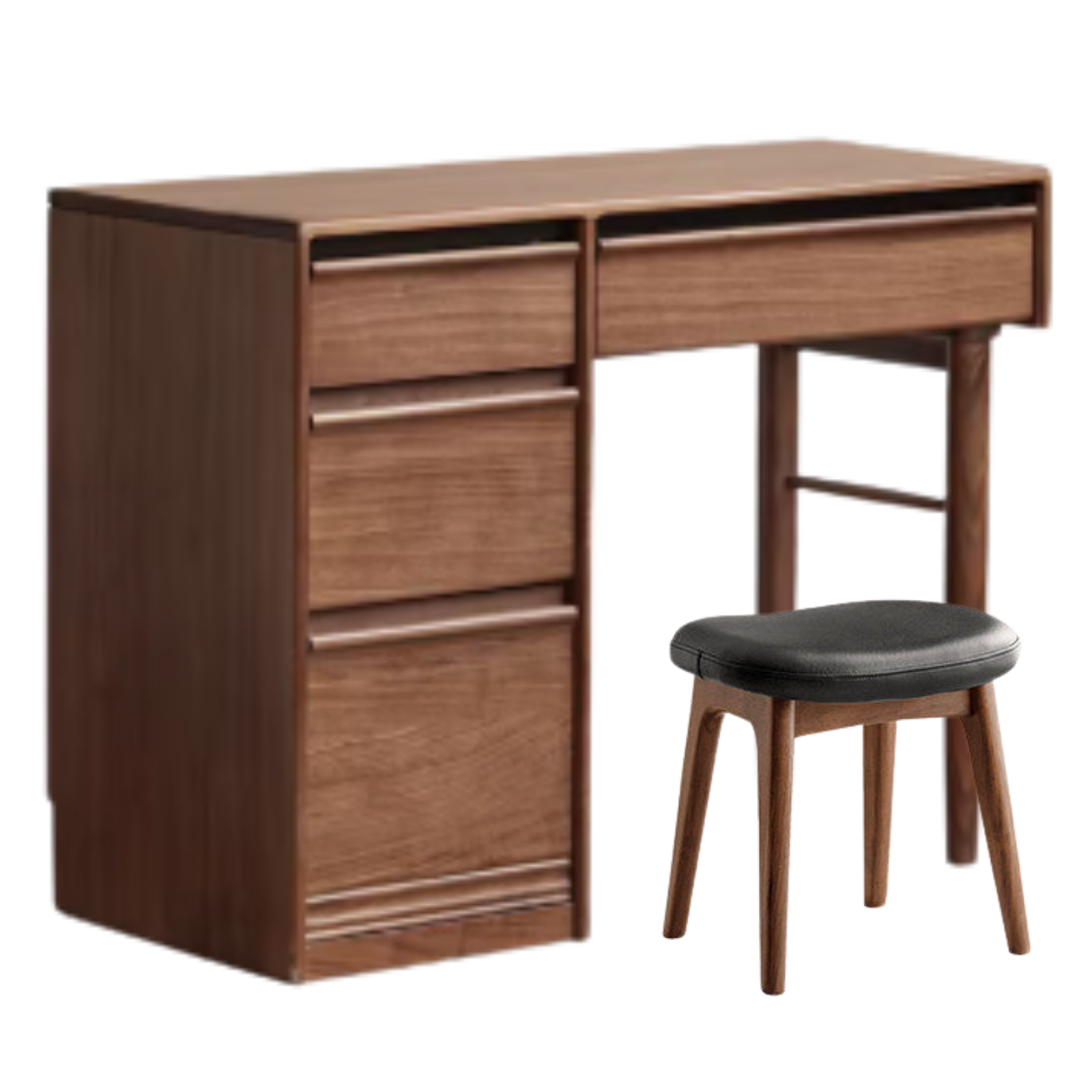 Black Walnut Solid Wood Light Luxury Vanity Table.