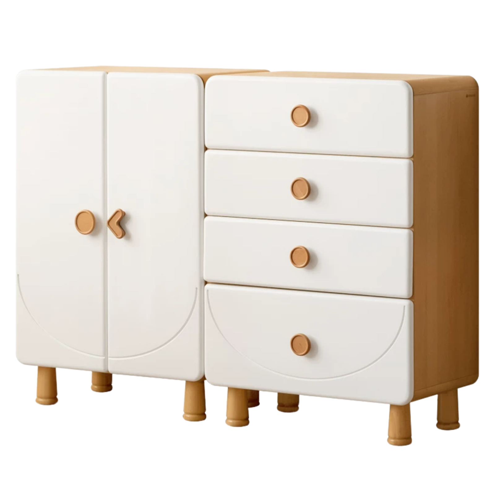 Beech Solid Wood, Solid RubberWood Kids Dresser
