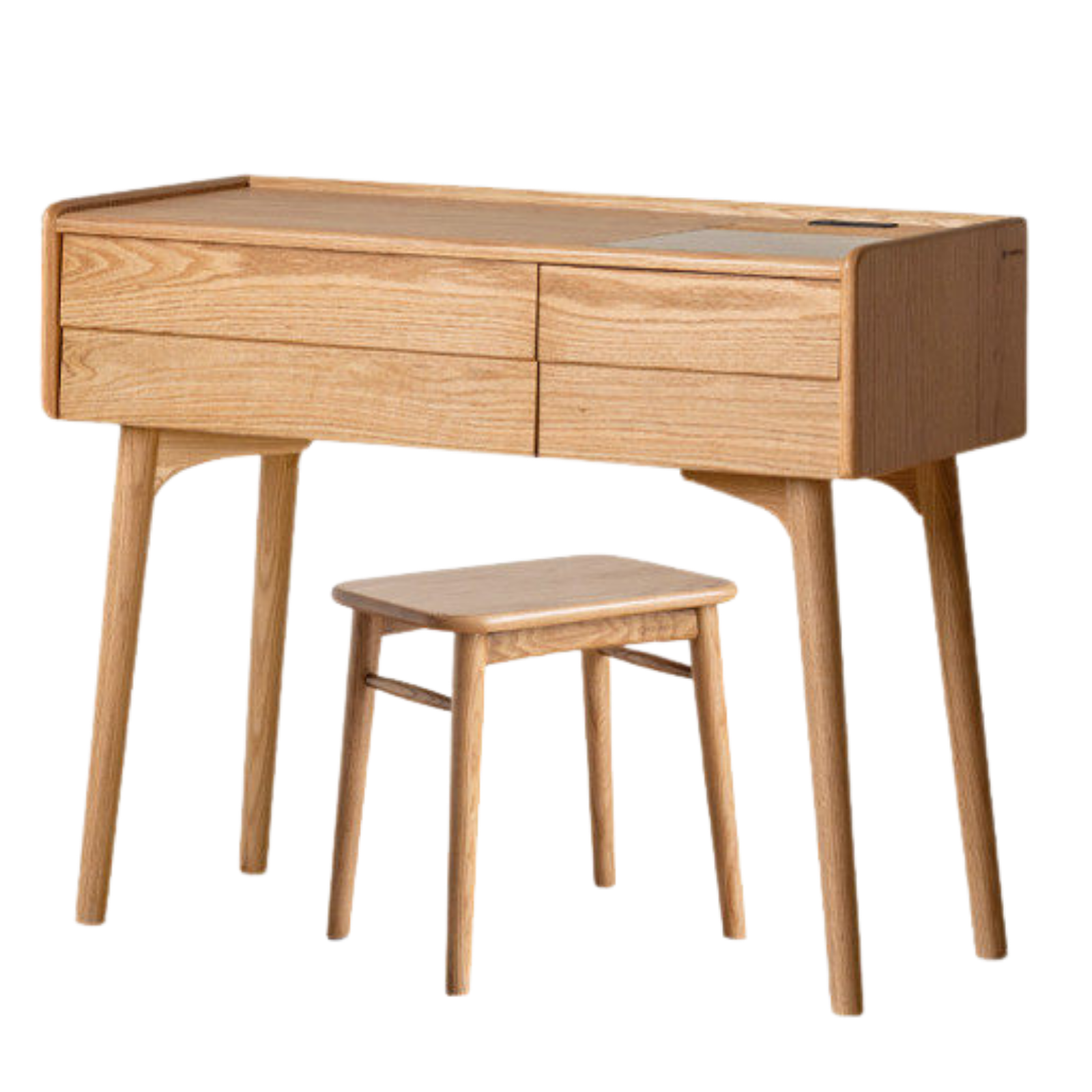 Oak Solid Wood Modern Minimalist Multifunctional Vanity Table