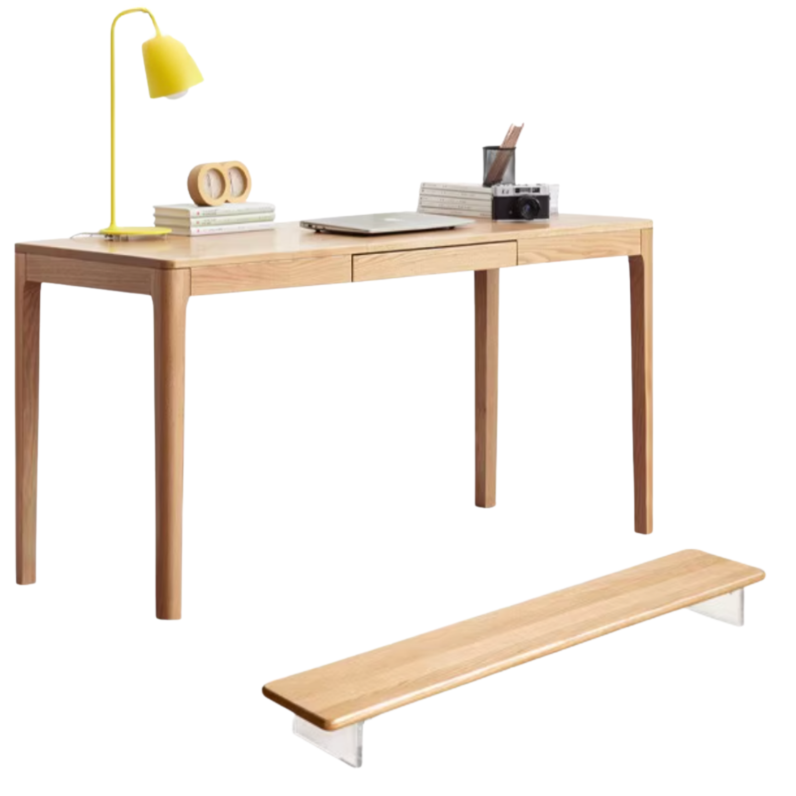 Oak Solid Wood Office Nordic Desk