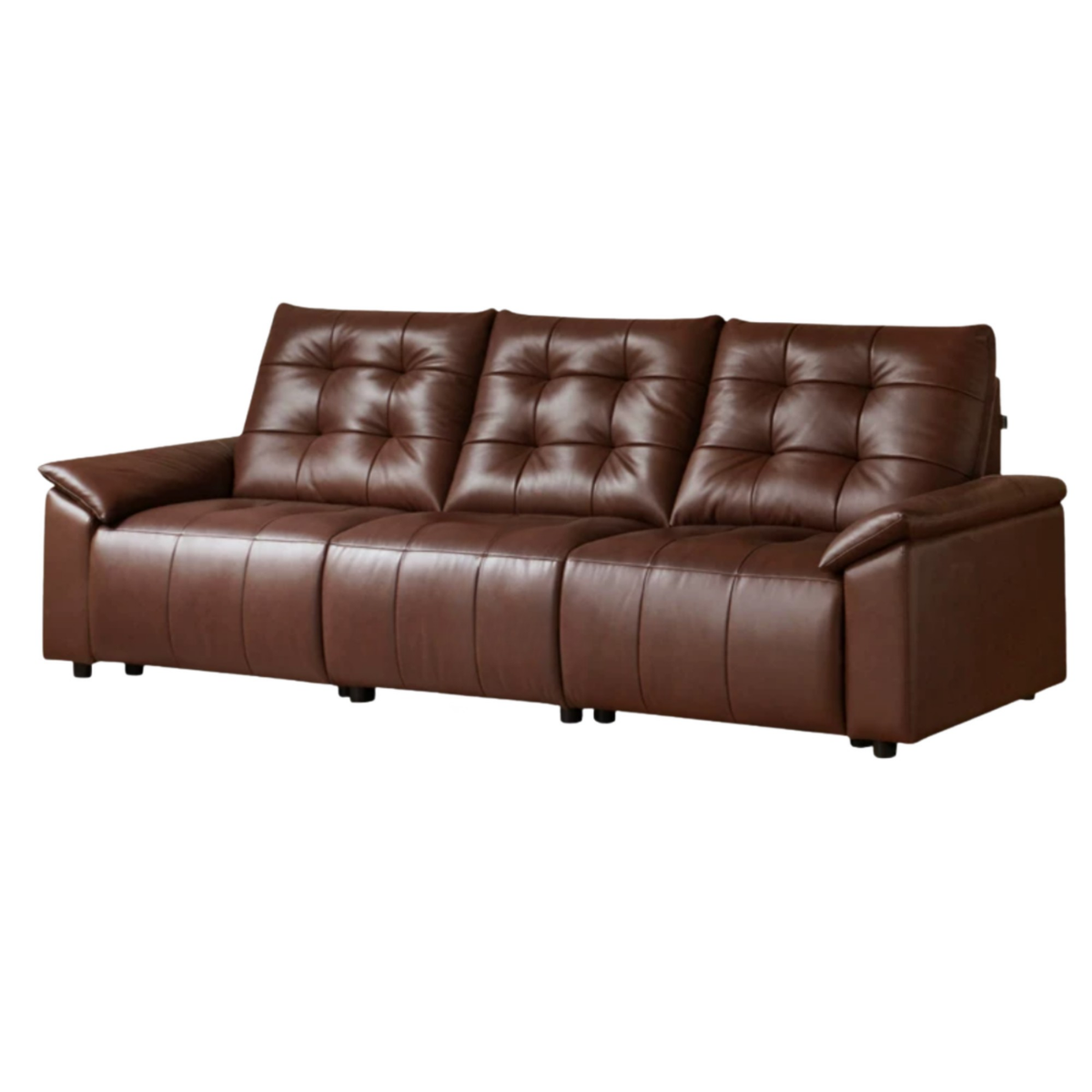 Genuine Leather Zero-Wall Recliner – Piano-Key Electric Sofa